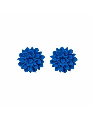 Flowerski náušnice - navy blue