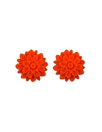 Flowerski náušnice - neon orange