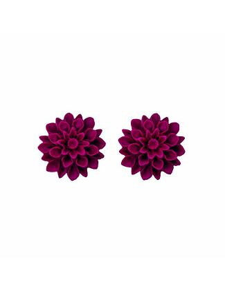 Flowerski náušnice - french bordo