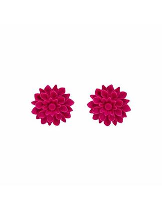 Flowerski náušnice - raspberry
