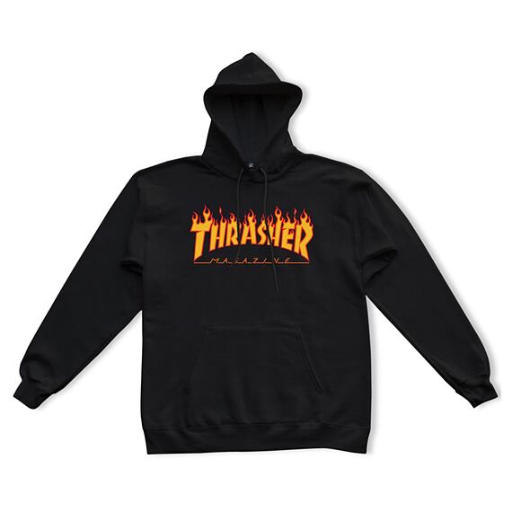 Thrasher mikina Flame - black